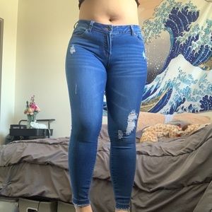 Blue Denim Skinny Jeans